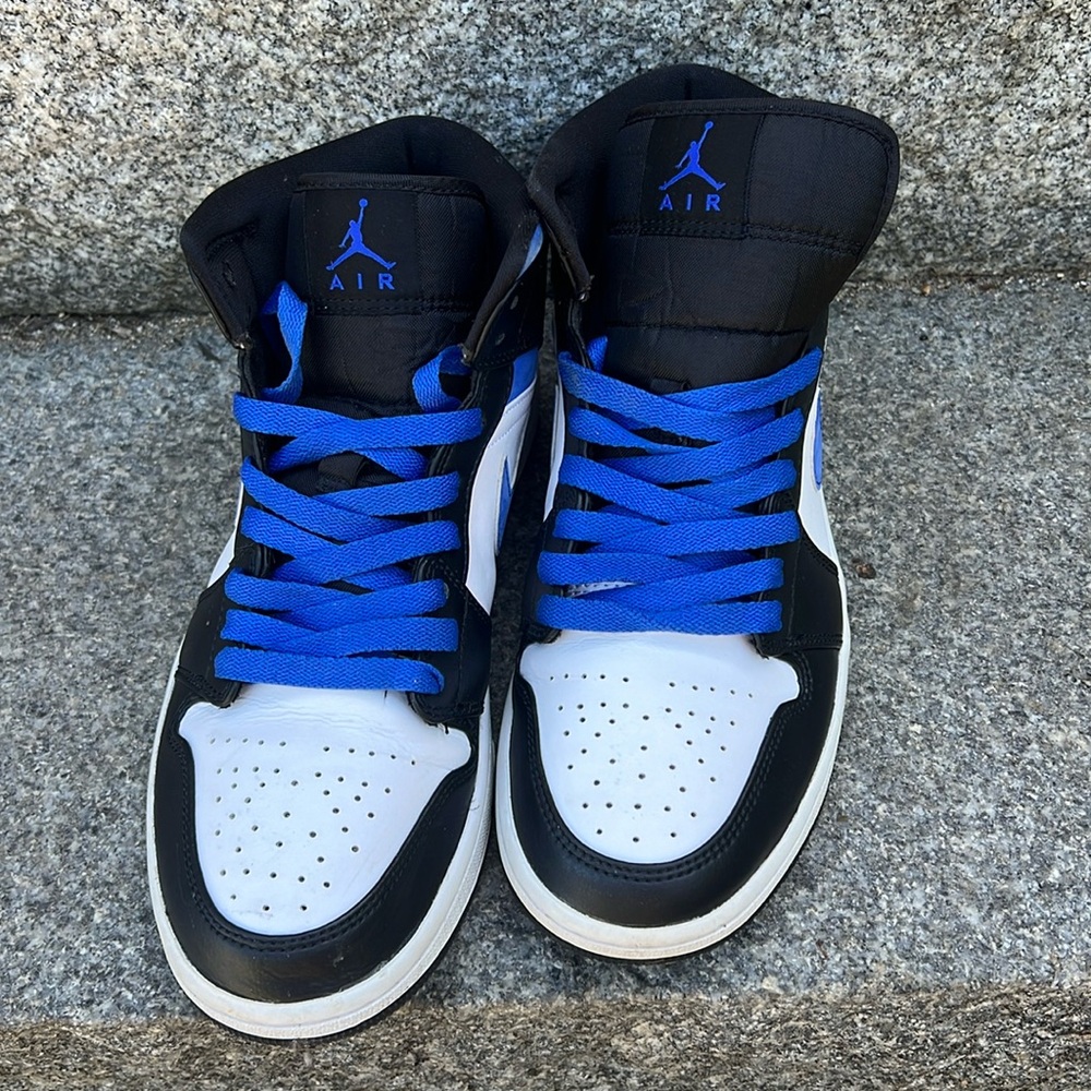 Jordan 1 Mid White Black Royal M9/W10.5